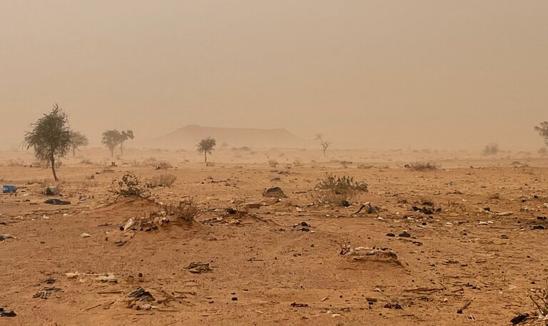 Verbrannte Erde in Jere, Nigeria