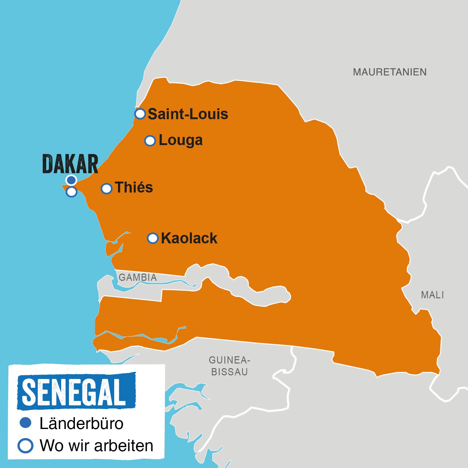 Senegal Landkarte