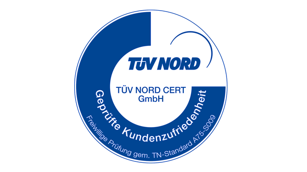 TÜV Nord hat uns 2016 wieder sein Siegel verliehen.