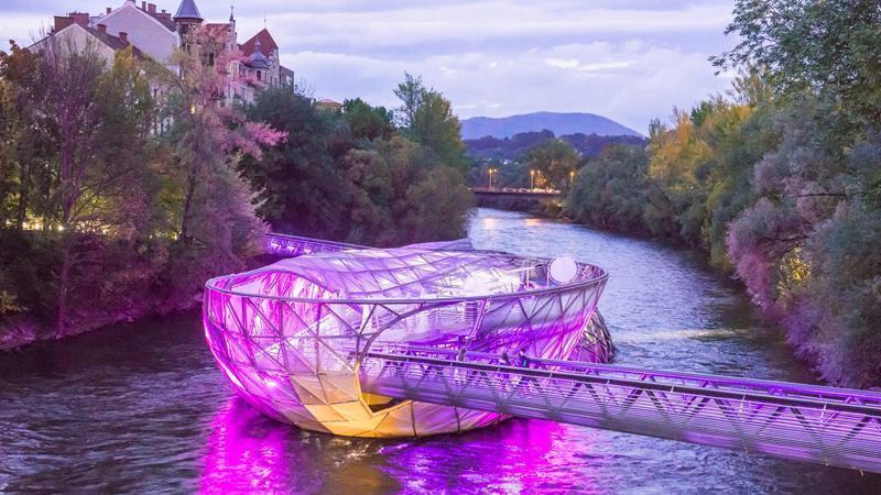 Murinsel in Graz © Stadt Graz /Fischer