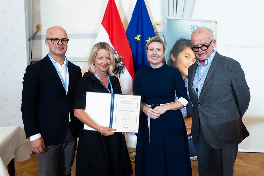 Markus Mair, Kathrin Gulnerits (in Vertretung für Saskia Wolfesberger), Susanne Raab, Rudi Klausnitzer (c) BKA_Christopher Dunker
